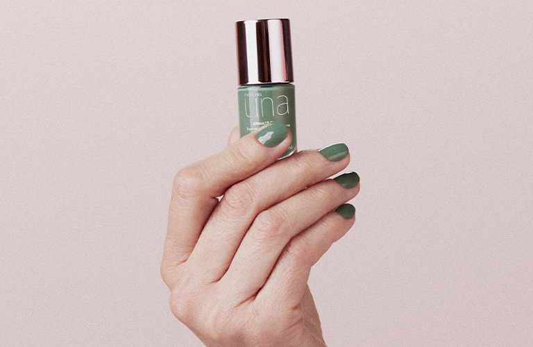 Esmaltes 3D Gel Una de la paleta de tonos rosas.